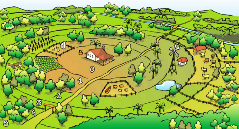 Zonas no desenho da Permacultura em uma propriedade